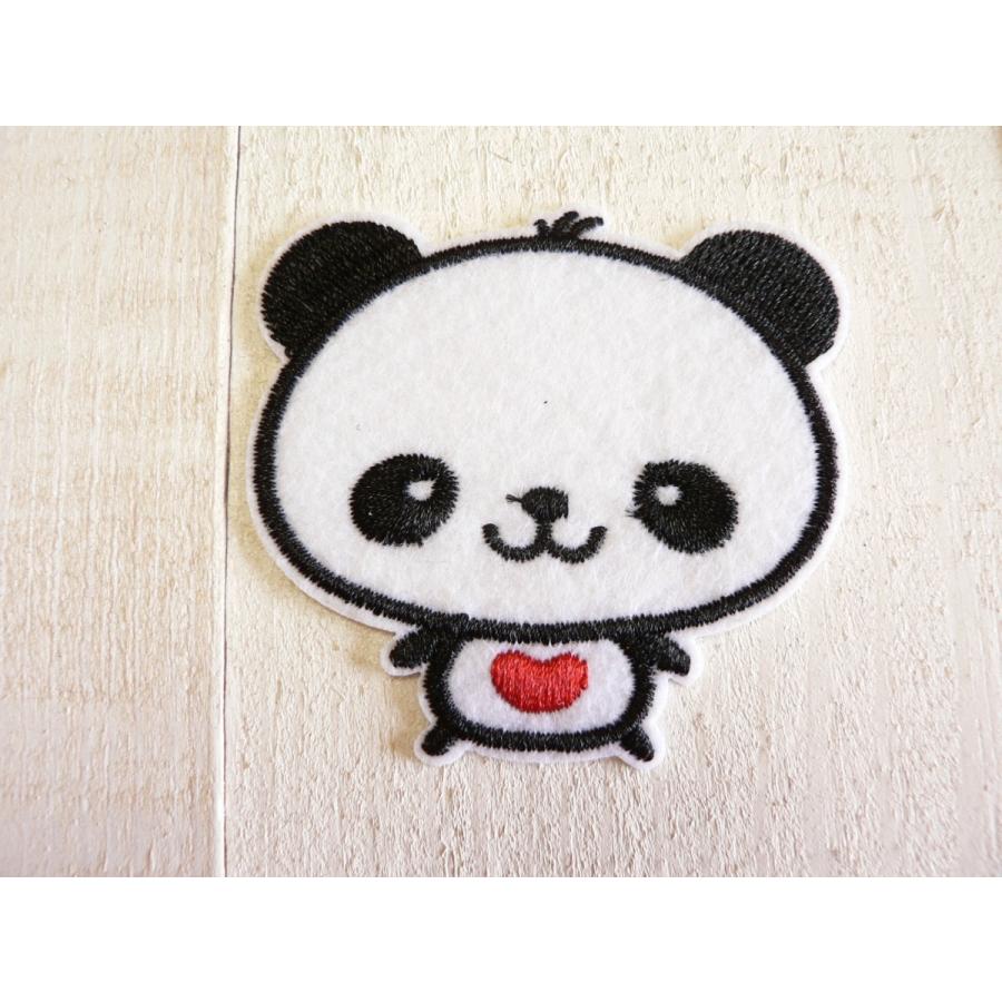 ワッペン パンダ アイロンワッペン アップリケ ハートパンダ ちょっと小さいサイズ Wap11 00 ブーブーハウス Yahoo 店 通販 Yahoo ショッピング