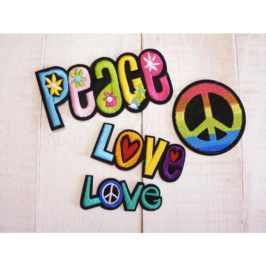 ワッペン PEACE LOVE ピース 平和 ラブ 愛 4枚セット アイロンワッペン 英文字 文字 638 ブーブーハウス Yahoo 店 - 通販 - Yahoo ショッピング