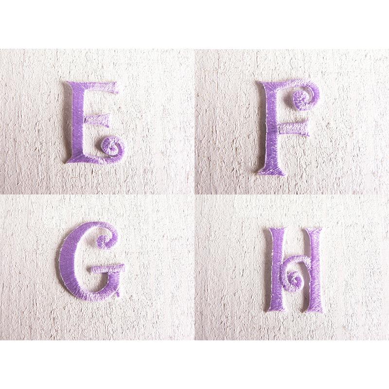 クルクルっと可愛いアルファベットのワッペン パープル 紫 A Zを選んでください Wap14 Kuru Pur ブーブーハウス Yahoo 店 通販 Yahoo ショッピング