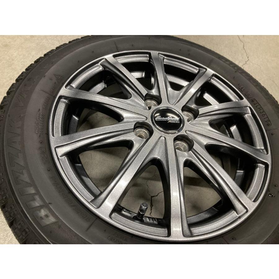 5015 スタッドレス 良品 EuroSpeed ワゴンR タント ムーヴ N-BOX 等 14インチ 4.5J +45 4穴 100 アルミ ...