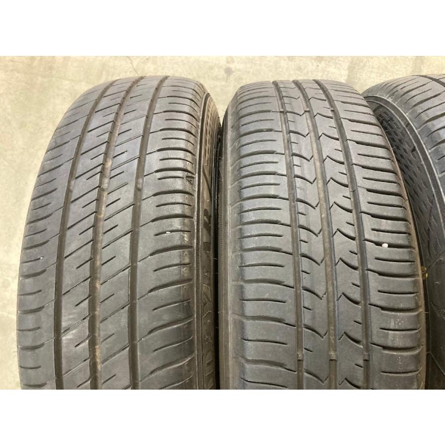 □5880 バリ山 良品 2021年製 155/65R14 SPORT ABELIA ワゴンR タント ムーヴ N-BOX 等 14インチ 5.5J +43 4穴 100 アルミホイール｜booboousedwheel｜08