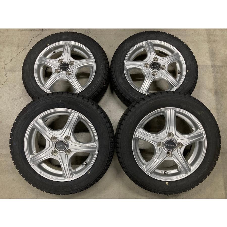 □6742 バリ山 2023年製 スタッドレス GIZ2 155/65R14 ワゴンR タント 