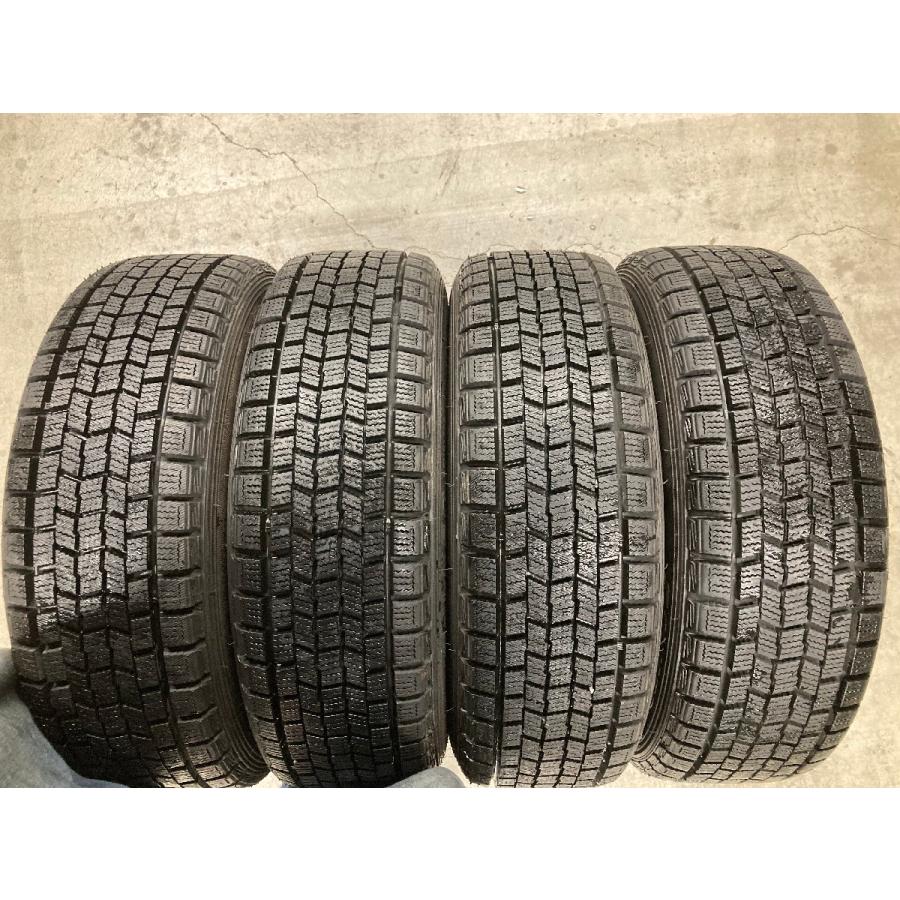 □6854 バリ山 良品 スタッドレス 155/65R14 MiLLOUS ワゴンR タント 