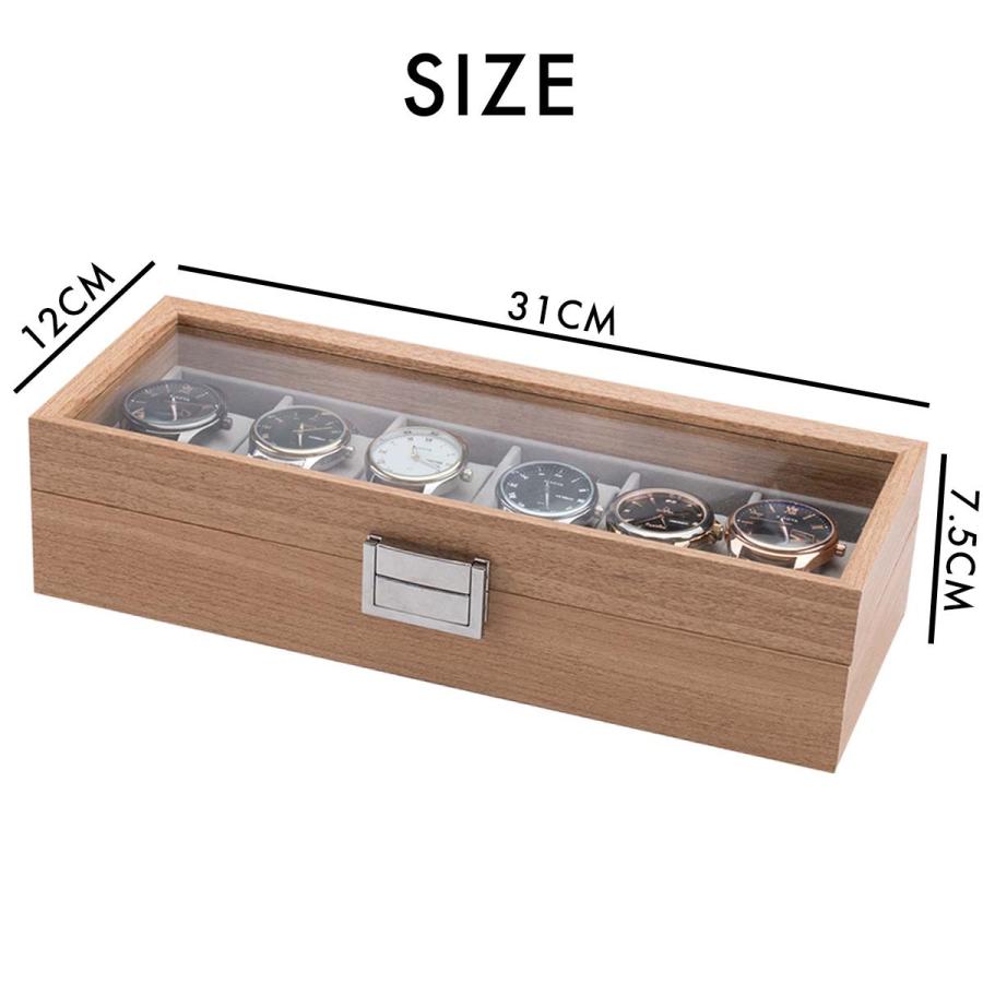 人気no 1 腕時計収納ケース 腕時計収納ボックス コレクションケース ６本 高級時計 時計ケース アクセサリー ウォッチ 男女兼用 高級木製 ディスプレイ オシャレ Luckyoldcar Com