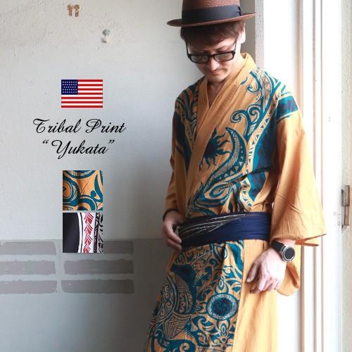 ビッグトライバルプリント メンズ浴衣 インド綿 ブギースタイル 通販 Paypayモール