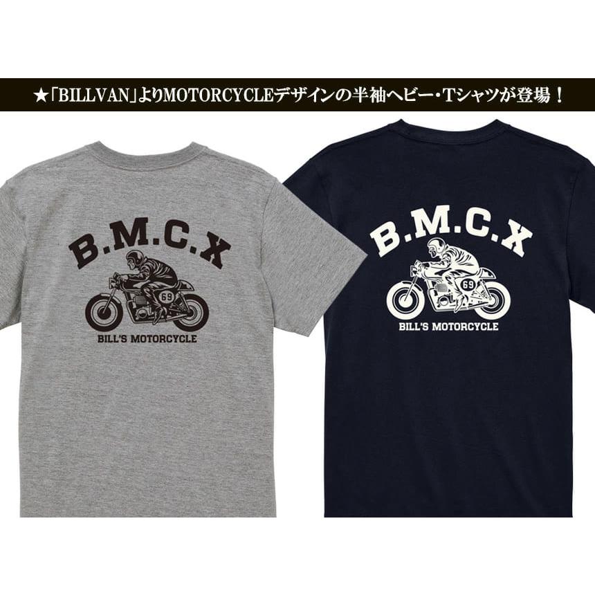 BILLVAN（ビルバン） B.M.C.X ヘビーウェイト バイカーズプリント 半袖 