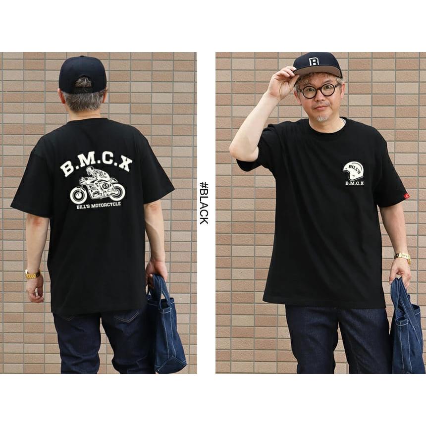 BILLVAN（ビルバン） B.M.C.X ヘビーウェイト バイカーズプリント 半袖 
