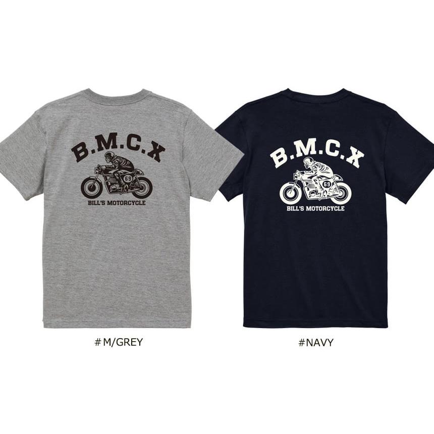 BILLVAN ビルバン B.M.C.X ヘビーウェイト バイカーズプリント 半袖T 