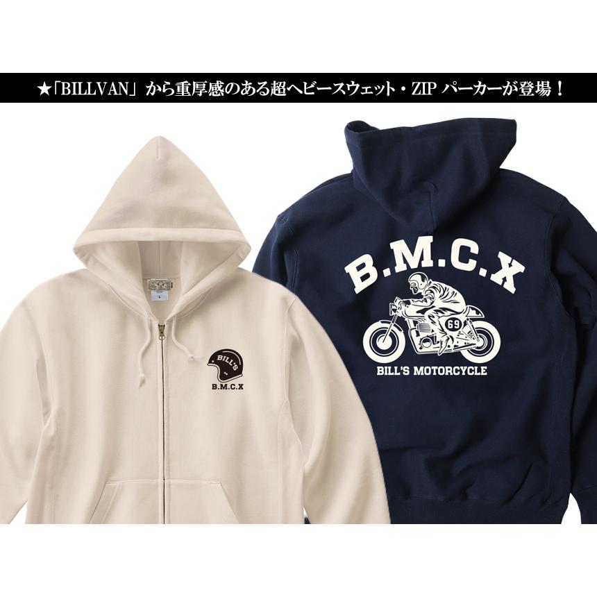 BILLVAN（ビルバン） BILLVAN B.M.C.X バイカーズプリント 裏起毛 