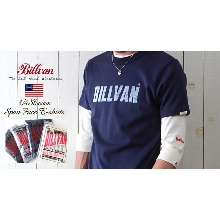 BILLVAN スパンフライス フィットスタイル 7分袖Ｔシャツ アメカジ パックシリーズ メンズ アメカジ｜boogiestyle｜03