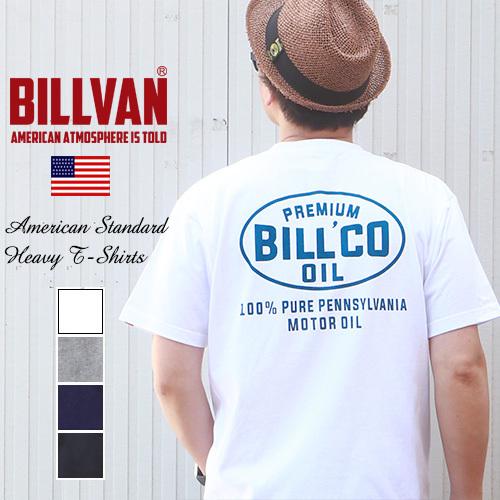 BILLVAN ビルバン オイル ワークスBILLCO バックプリントTシャツ 300309hvt メンズ アメカジ｜boogiestyle