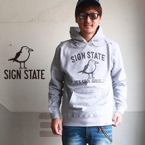 パーカー Sign State ウミネコ 定番ロゴ ヘビースウェット パーカー サインステート アメカジ メンズ ブギースタイル 通販 Paypayモール