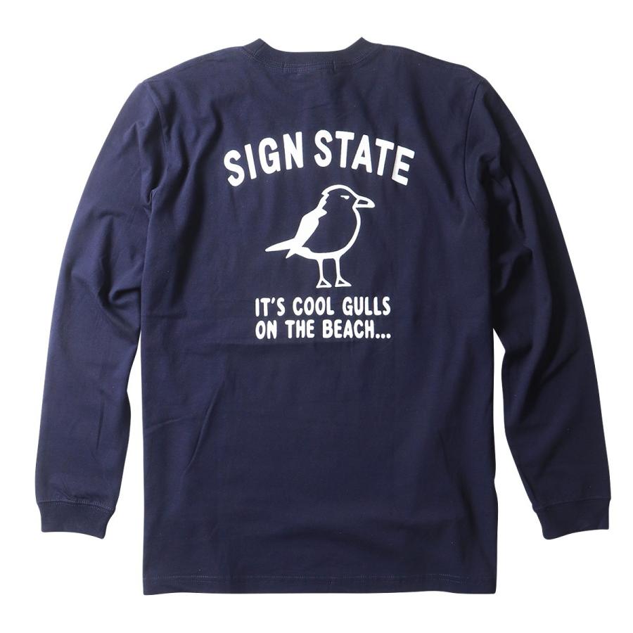 SIGN STATE ヘビーボディ Cool Gulls バックプリント ロングTシャツ サインステート アメカジ サーフ メンズ アメカジ｜boogiestyle｜11