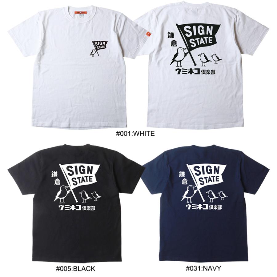 SIGN STATE フラッグ・鎌倉 ウミネコ倶楽部 ヘビーＴシャツ サインステート アメカジ tシャツ メンズ｜boogiestyle｜06