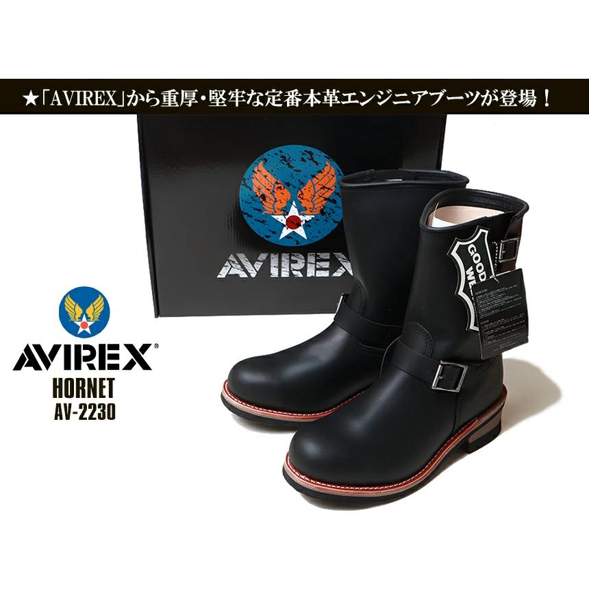 AVIREX（アヴィレックス） HORNET 本革エンジニアブーツ AV2230 ワーク