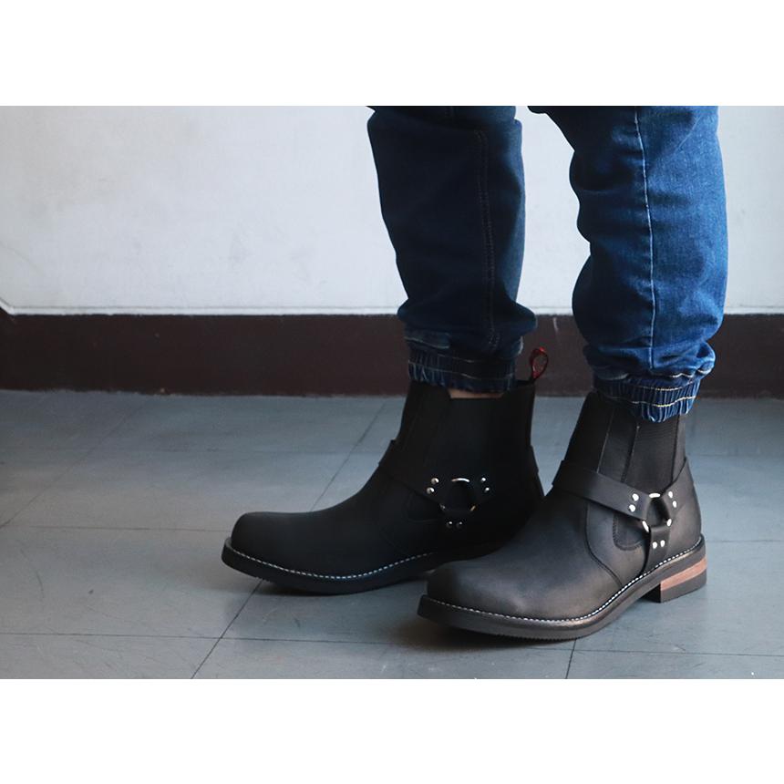 AVIREX（アヴィレックス） DESTROYER本革 サイドゴア・リングブーツ