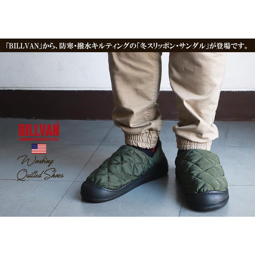 Billvan 防寒 撥水ナイロンキルティング スリッポン 冬サンダル 外履き 防寒 中綿サンダル アメカジ ブギースタイル 通販 Paypayモール