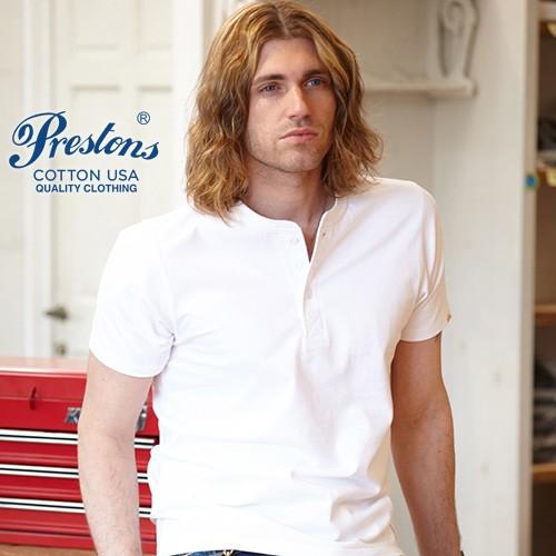 Tシャツ Prestonsヘビータフ Cotton Usa ヘンリーネックtシャツ 6カラー ユニセックス プレストンズ メンズ アメカジ ブギースタイル 通販 Paypayモール