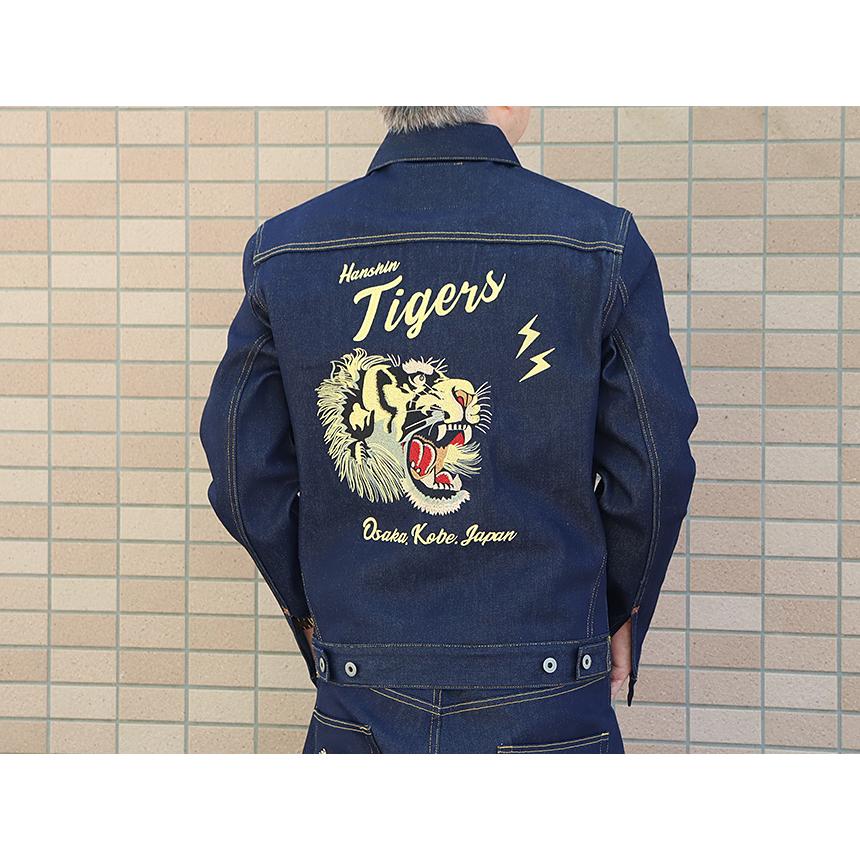 新品未使用　阪神タイガース　デニム　江坂ジーンズ　受注生産　メンズ30インチ 阪神タイガース×江坂ジーンズ 虎刺繍デニムパンツ ジーンズ 阪神