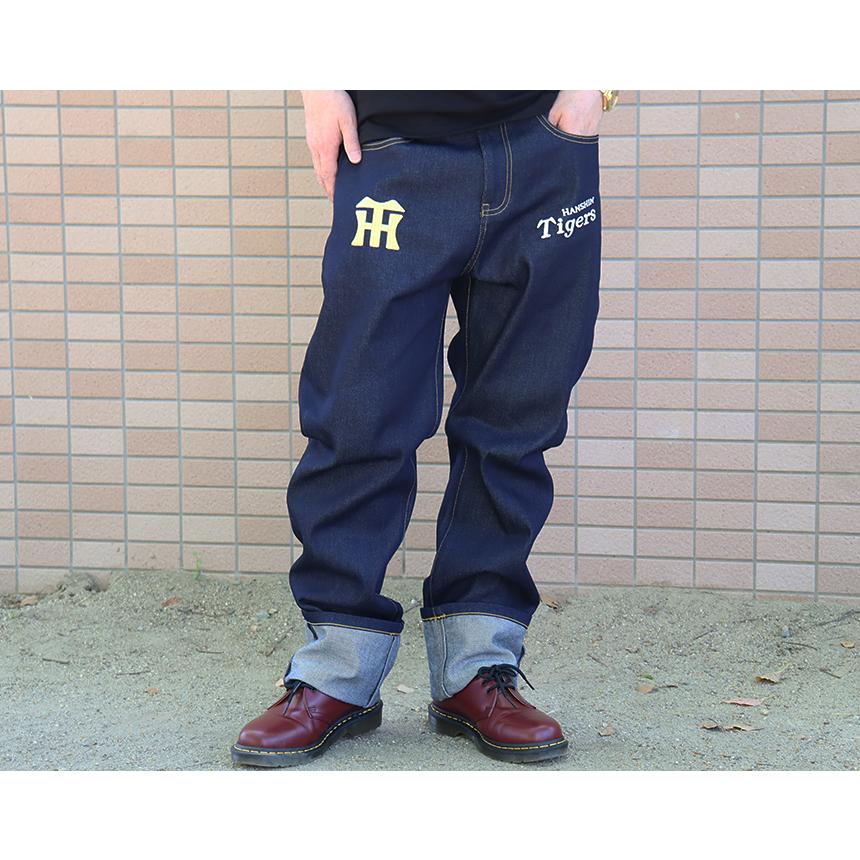 新品未使用　阪神タイガース　デニム　江坂ジーンズ　受注生産　メンズ30インチ 阪神タイガース×江坂ジーンズ 虎刺繍デニムジャケット 2nd TYPE