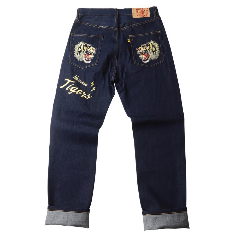 阪神タイガース×江坂ジーンズ 虎刺繍デニムパンツ ジーンズ 阪神