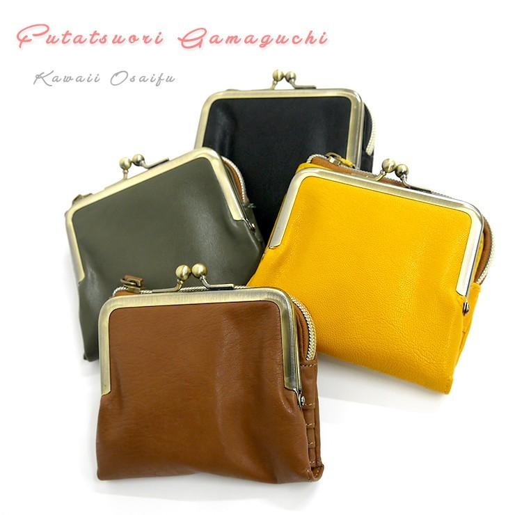 二つ折り財布 レディース がま口財布 合皮 クラシカル がまぐち 折財布 折り財布 フェイクレザー プロペラヘッズ ファスナーポケットつき 柔らかい 使いやすい 11 1670 バッグ エプロン ブギウギストア 通販 Yahoo ショッピング