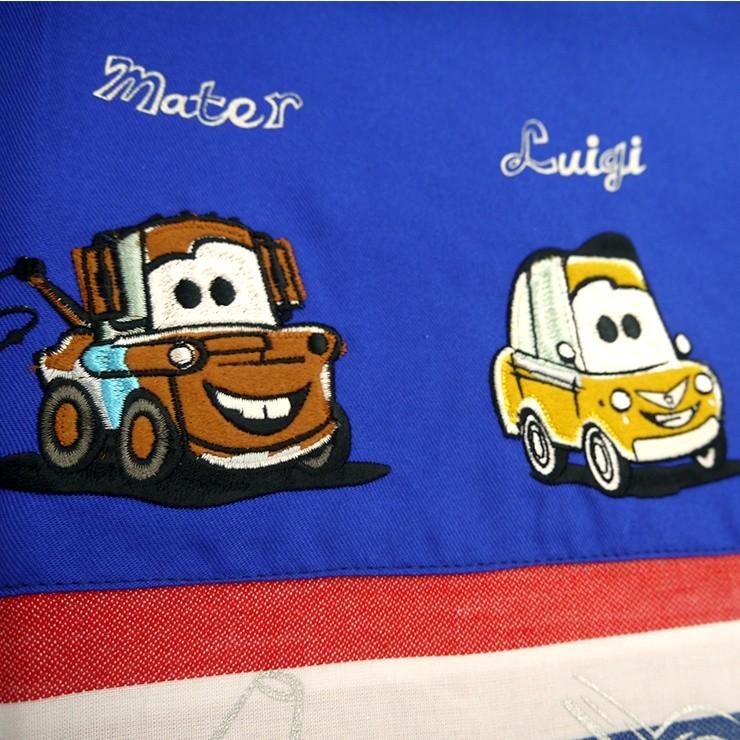 カーズ キャラクターエプロン エプロン こうしん 刺繍 マックィーン メーター ルイジ グイド アップリケ プリント サイドボタン ラン型 幼稚園 保育士 先生 かわ バッグ エプロン ブギウギストア 通販 Yahoo ショッピング