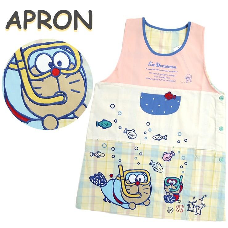 キャラクターエプロン ドラえもん エプロン チュニックエプロン ミニドラ スポーツ シュノーケル 刺繍 アップリケ プリント サイドボタン 大きい刺繍 ラン型 幼 バッグ エプロン ブギウギストア 通販 Yahoo ショッピング