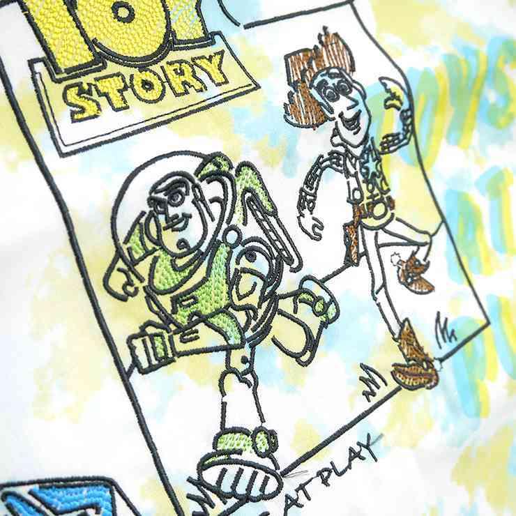 キャラクターエプロン トイストーリー ディズニー バズ ウッディ タイダイ柄エプロン サックス タイダイ アップリケ サイドボタン ラン型 幼稚園 保育士 給食 栄 バッグ エプロン ブギウギストア 通販 Yahoo ショッピング