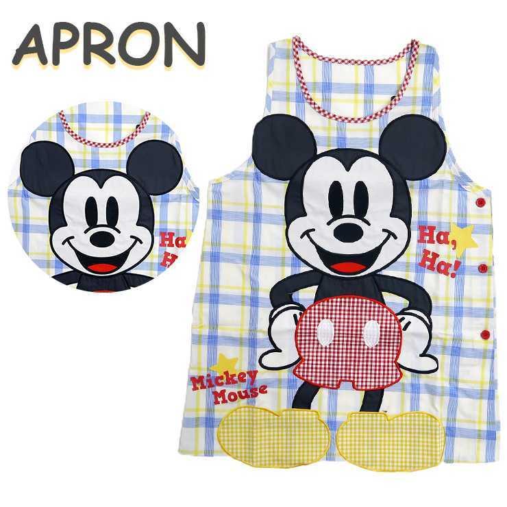 キャラクターエプロン ミッキーマウス ミッキー ビッグアップリケエプロン 大きな刺繍 Bigアップリケ ディズニー Disney アップリケ サイドボタン ラン型 幼稚園 バッグ エプロン ブギウギストア 通販 Yahoo ショッピング