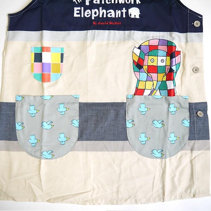 保育士 キャラクターエプロン エプロン 大人サイズ エルマー Elmer ぞうのエルマー 絵本 かわいい アップリケ刺繍入り ボーダー 人気 保育士 エプロン バッグ エプロン ブギウギストア 通販 Yahoo ショッピング