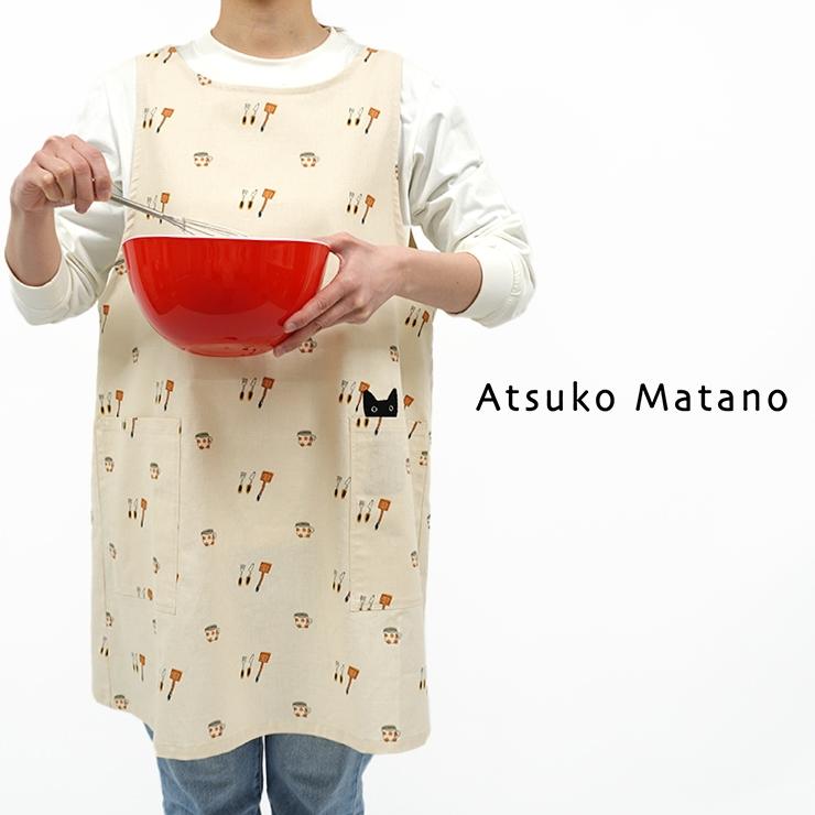 マタノアツコ エプロン チュニックエプロン ブランド雑貨 百貨店ブランド Atsuko Matano  またのあつこ 日本製 猫 ナチュラル レディース｜boogiewoogie-store｜05