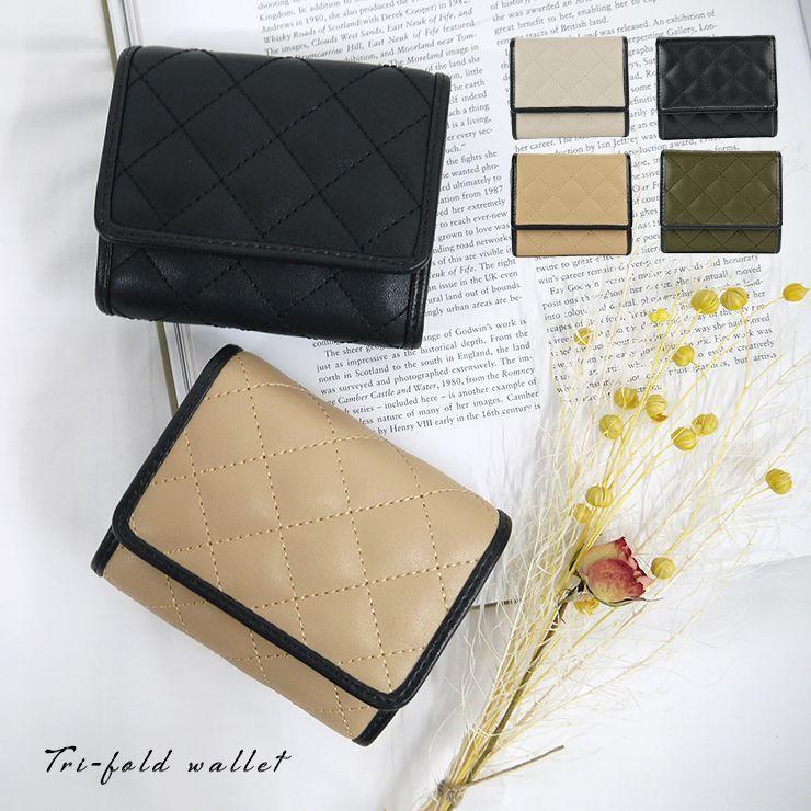 三つ折り財布 レディース 財布 三つ折り カジュアル 上品 大人かわいい Wallet さいふ サイフ シンプル おしゃれ かわいい 無地 ウォレット ギフト プレゼント バッグ エプロン ブギウギストア 通販 Yahoo ショッピング