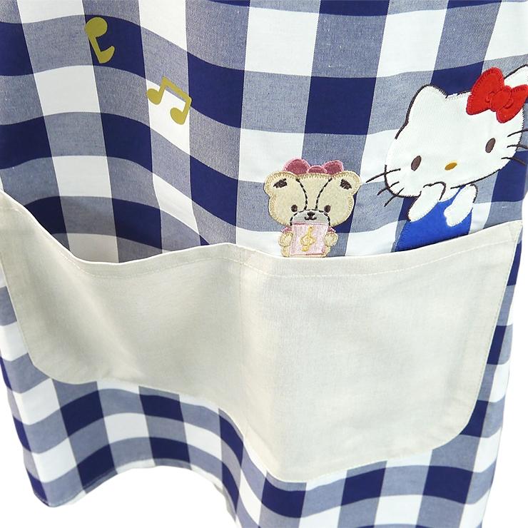 ハローキティ エプロン おしゃれ 保育士 かぶるだけ キャラクター