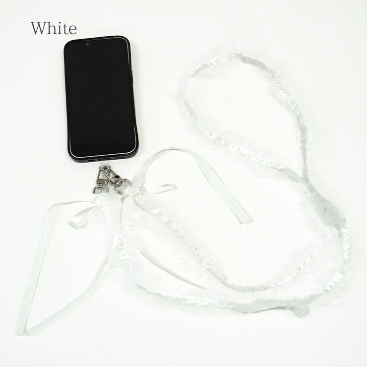 LIP×LIP　スマホストラップ ALTROSE スマホストラップ フリルストラップ リボン リボン