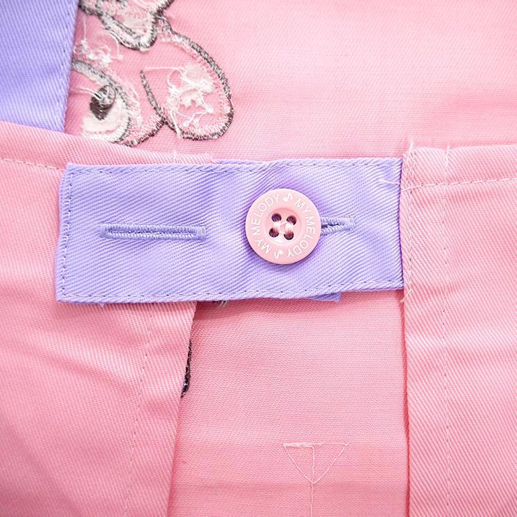 マイメロディ キッズエプロン キッズ ピンク パープル キャラクター