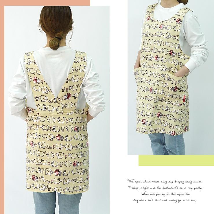 1点もの 大人 バッククロス エプロン フリーサイズ ねこ 1点もの 大人 バッククロス エプロン フリーサイズ ねこ 1点もの