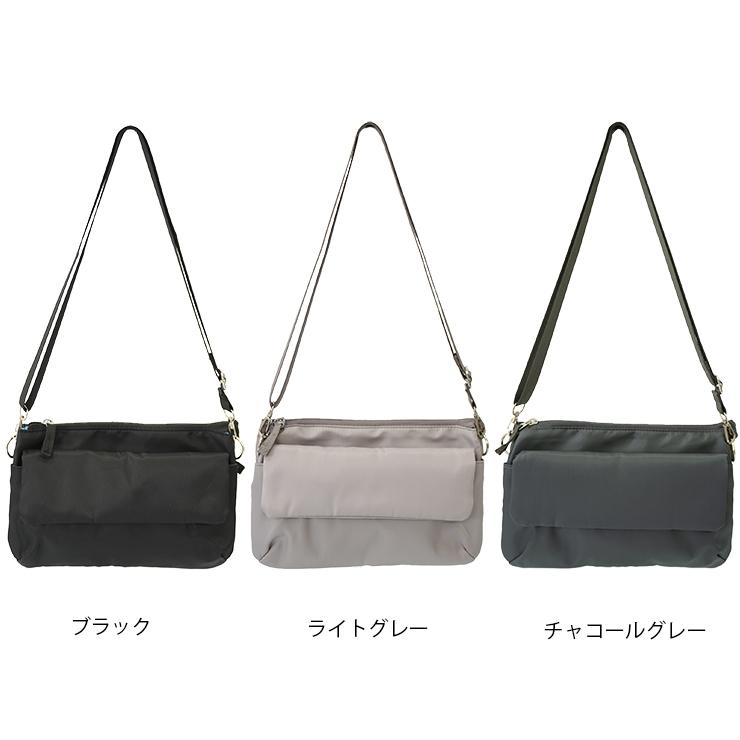 ショルダーバッグ スマホ 入れたまま操作 クリアポケット サコッシュ
