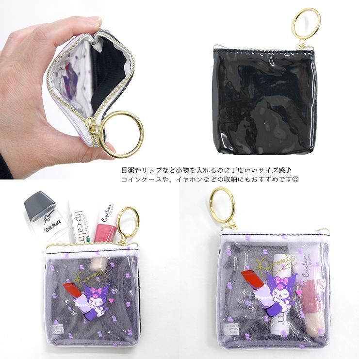 sanrio（サンリオ） ミニポーチ クリアポーチ コインケース スクエア