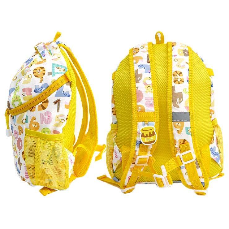 キッズリュック デイパック くまのプーさん イエロー ミニリュック チェストベルト リフレクター 反射素材 軽量 ディズニー メッシュポケット リュックサック 幼 D43wh 3 バッグ エプロン ブギウギストア 通販 Yahoo ショッピング