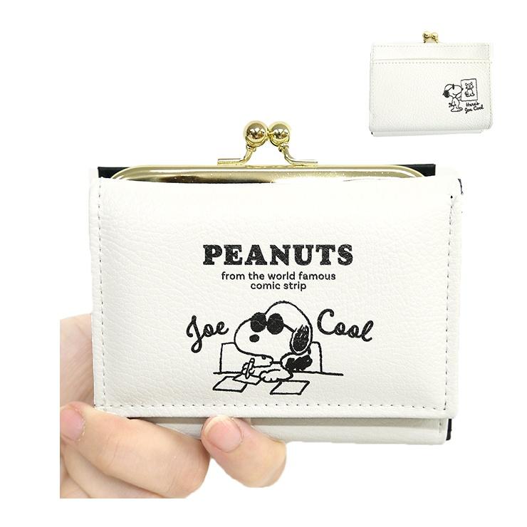 PEANUTS 財布 スヌーピー ミニ財布 三つ折り財布 ジョークール