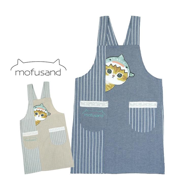 モフサンド ジンベイザメにゃん エプロン クロス型エプロン バック