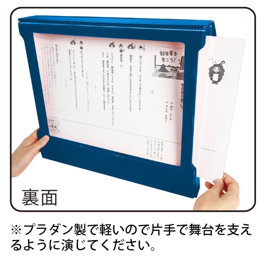 3888-5002) プラダン製紙芝居舞台 ブラック 軽量 軽い プラスチック