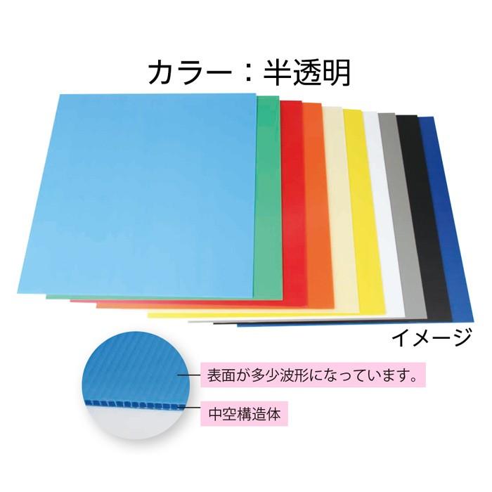 3888-6901)プラダンシート 厚4mm 900×600mm 半透明 入数：1 カラー