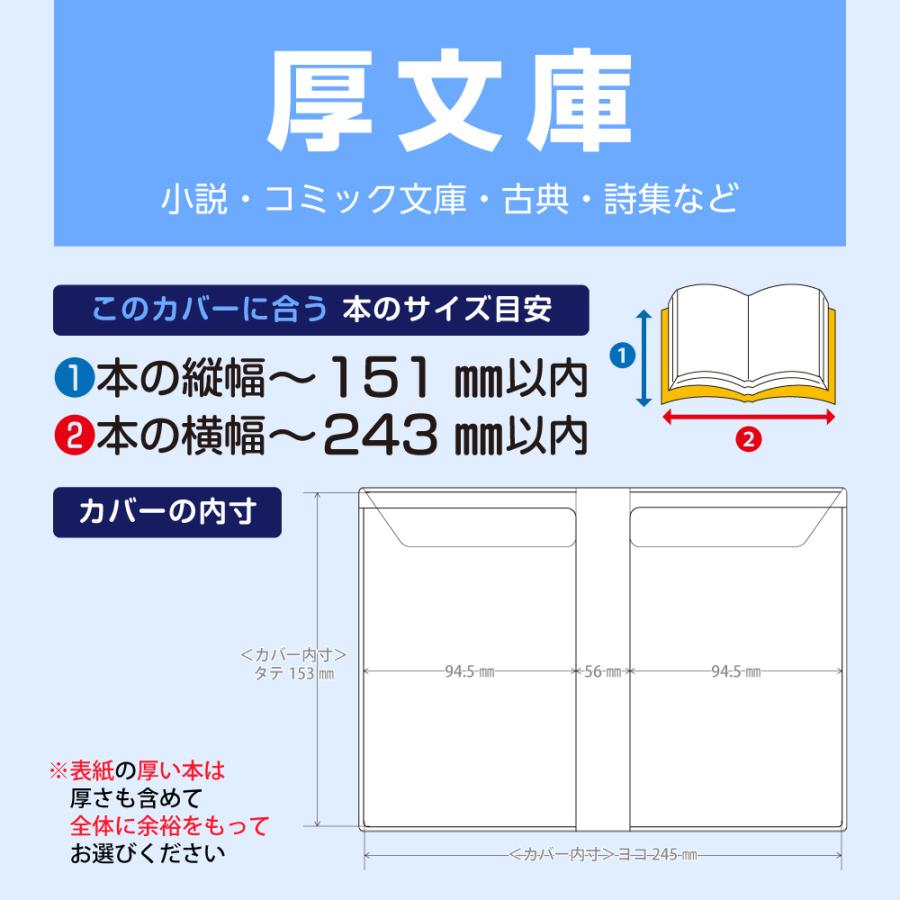 4546-2002)透明ブックカバー [ソフト] 厚文庫サイズ 【日本製】本用