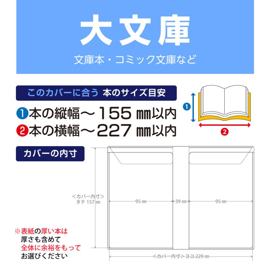 4546-9009）透明ブックカバー [ソフト] 大文庫サイズ 【日本製】1枚