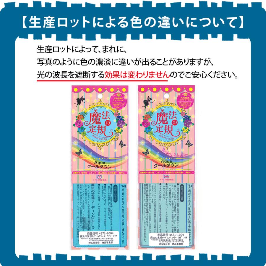 4571-1004）魔法の定規 リーディングルーラー ワイドタイプ アクア