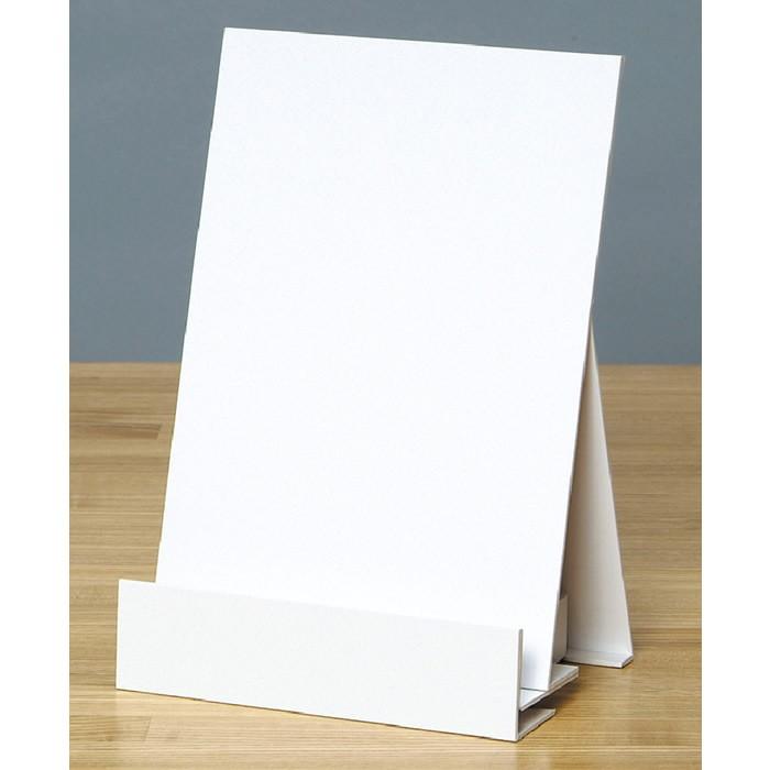 フロアスタンド 白 紙製 6201-8001)紙製展示スタンド Vスタンド 入数：1個 展示用 POP用 展示