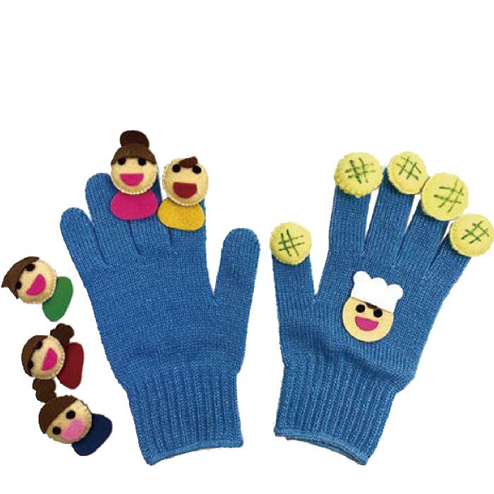 8509-4519）手袋シアター パン屋に5つのメロンパンの歌 布で遊ぶ