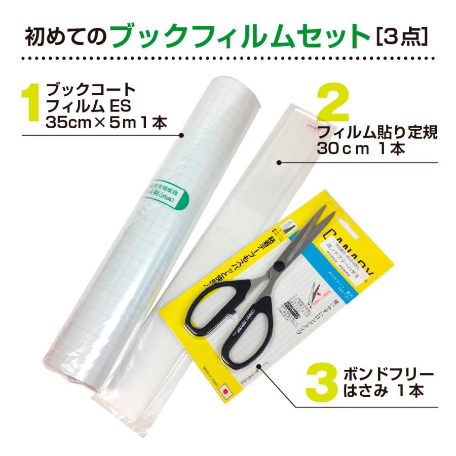 9809-0001）本の保護に！ 初めてのブックフィルムセット（フィルム5m